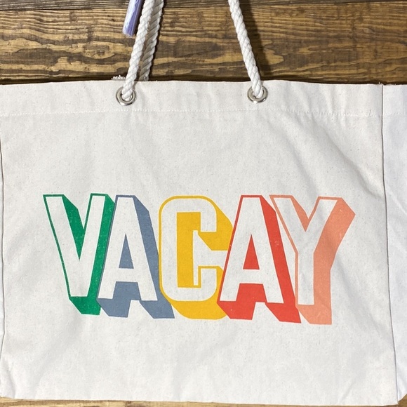 Canvas Beach Tote Bag - Picture 3 of 7